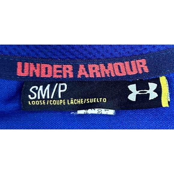 Under Armour Track Jacket Mens Small Blue Loose Coupe Full Zip Long Sleeve - Picture 7 of 9